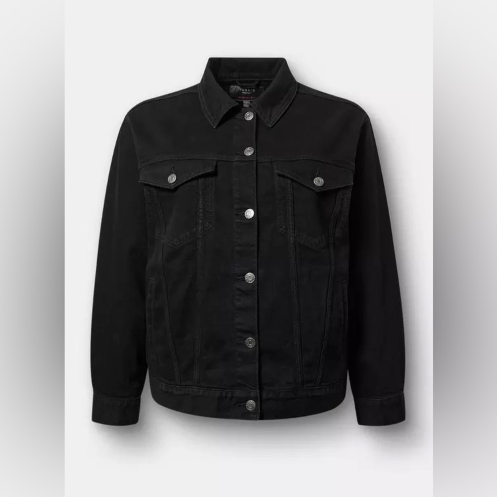 Torrid New Relaxed Denim Trucker Jacket 1